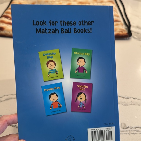 NWOT Matzah Drawstring Bag Backpack and gently used Shmutzy Girl Book - Picture 10 of 12